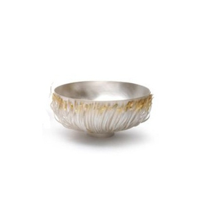 Frutero Moderno Ecológico de Aluminio con Diseño Floral, Tazón para Servir en Restaurantes y Hoteles, Tazones para Ensalada Hechos a Mano y Pulidos - Product Image 6