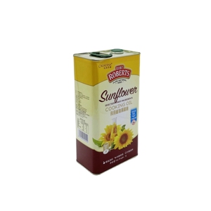 Lata de Metal Cuadrada de 5 Litros para Aceite de Girasol, Lata Vacía para Uso Alimentario, para Envasar Aceite de Oliva, Galletas, Dulces y Chocolate - Product Image 1