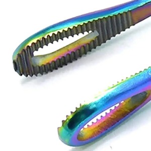 Et 2 F 2 Mti ulti Itanium ainainbow Color dy ody it iercing it emoaemostat lamp Ponge lamp 7 "looted & Non-ranurado ponponge orceps - Product Image 3