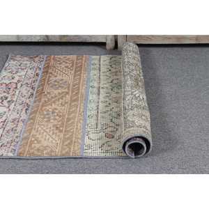 Vintage Turkish Rug 2.4x3.3 ft (74x102 cm), <b>Brown</b> <b>Wool</b> Rug - Product Image 5