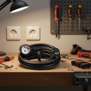 Câble d'extension électrique noir 5M H07RN-F 3x1.5 mm² (16A 2P+T) PP2627 Câbles et fils - Product Image 3