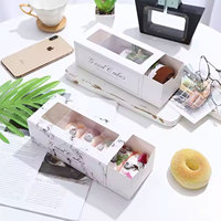 Étiquettes personnalisées en carton gaufré imprimées en sérigraphie pour rouleaux de gâteaux, emballages haut de gamme pour pâtisseries, biscuits et sandwichs, présentoirs de boulangerie