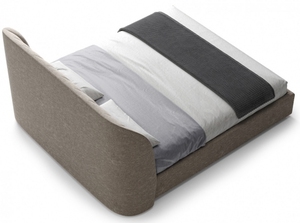Juego de cama doble con cabecero, TH-H8365 de lujo, diseño moderno, cuero suave, tamaño King - Product Image 3