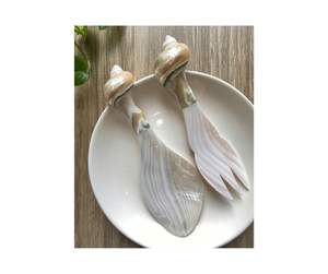 ชุดช้อนส้อมแม่มุกระดับพรีเมี่ยม-ทำด้วยมือในเวียดนามช้อนแม่มุกสุดหรูสำหรับเทคนิคการขัดมันแบบละเอียด - Product Image 1