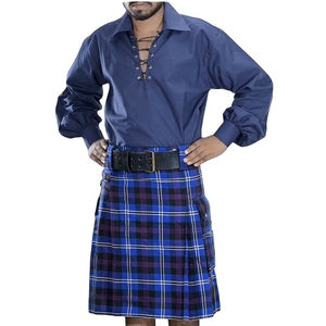2025 kilt utilitaire Logo personnalisé tuba hybride écossais en 100% coton kilt tartan hybride kilt utilitaire tartan pour hommes entretenu - Product Image 1