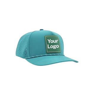 Gorra de Golf Transpirable Ultraligera del Fabricante, Perforada con Láser, de 5 Paneles, con Cinta de Costura Interior Personalizada con Logotipo, Gorra de Dos Tonos con Cordón - Product Image 3