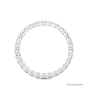 1,12 CTW Round Cut Lab Grown Diamond Full Eternity Pave Set en oro rosa Wedding Band Anillos de regalo de aniversario - Product Image 6