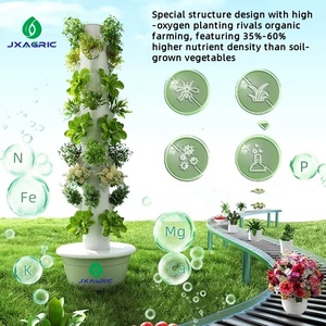 Système de culture hydroponique verticale compact pour 48 plantes par mètre carré, idéal pour les fraises, la laitue et les concombres en serre - Product Image 4