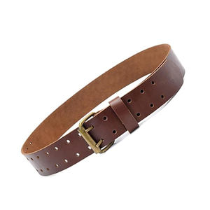 Cinturón de Cuero Utilitario de Doble Hebilla con Diseño Personalizado, Servicio OEM, Último Diseño, Logotipo Personalizado, Transpirable, de Cuero Genuino - Product Image 2