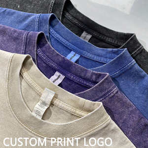 Compra al por Mayor de Camisetas Personalizadas de 300 g/m², Impresión DTG, Lavadas, 100% Algodón, Camisetas Oversize - Product Image 4