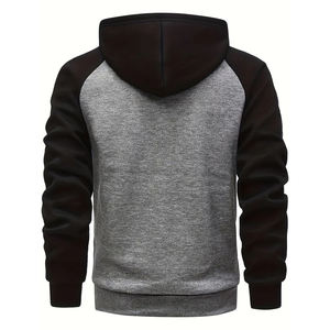 Sweats à capuche zippés pour hommes avec couleur personnalisée séchage rapide respirant thermique sur taille sweats à capuche pour hommes service OEM sweats à capuche zippés en polaire - Product Image 3