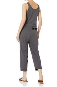 Combinaison débardeur pour femme avec cordon de serrage, taille 50%, Modal, 50% coton, bon marché, en Stock, fermeture avec cordon, poches de lavage Machine - Product Image 4