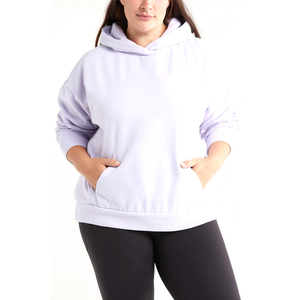 Sweat à capuche surdimensionné pour femme, poids lourd, logo personnalisé sur le devant, respirant, collection de designers d'hiver, sweat à capuche grande taille - prix de gros - Product Image 1