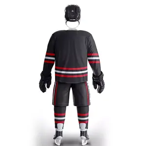Newest Hot Selling ice hockey uniform hockey uniforms with 100% polyester custom logo and numbers for unisex team - Product Image 5