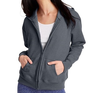 OEM personalizado logotipo pesado grueso 100% algodón polar cremallera completa mujer Sudadera con capucha hombro caído prendas de vestir exteriores deportes Casual mujer Sudadera con capucha - Product Image 1