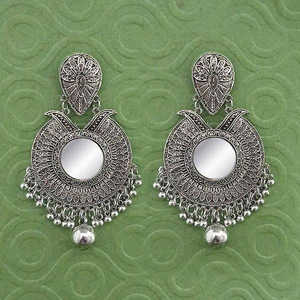 เครื่องประดับต่างหูแฟชั่นแบบห้อยกระจก1314782ชุบเงิน - Product Image 1