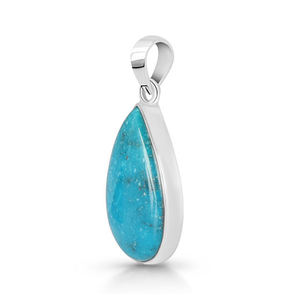 Pendentif en argent sterling 925 avec pierres précieuses turquoise endormie naturelle plaqué argent pendentif à la mode pour anniversaire de cadeau de mariage. - Product Image 2
