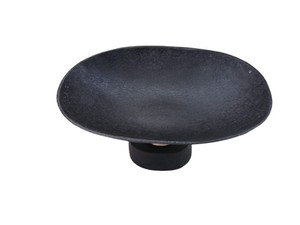 Bol de service sur pied en métal, design luxueux, fait main, écologique, sans danger pour les aliments, élégant, décoration de table, parfait pour les centres de table de fête, noir - Product Image 6