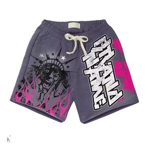 Streetwear <b>Sweat</b> Acid Wash <b>Shorts</b> <b>for</b> <b>Men</b> Custom Cotton 260 280 300 Gsm Raw Hem Drawstring Vintage Distressed <b>Men's</b> <b>Shorts</b> - Product Image 3