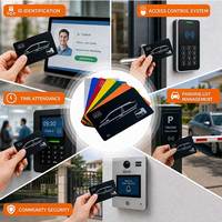 Tarjetas RFID Personalizadas de 13.56mhz con Código QR y URL, Ntag213, Ntag215, Ntag216, PVC Negro Mate, Tarjetas RFID NFC en Blanco