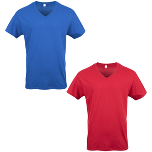 Camiseta de gran tamaño esencial atemporal, camisetas con cuello en V para hombres, camisetas multicolores de algodón orgánico para mujeres hechas en Vietnam - Product Image 1