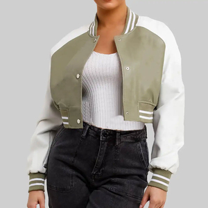 Latest Design Streetwear Comfortable Fit Women Varsity Jacket New Arrival Breathable <b>100</b>% Cotton Winter - Product Image 1