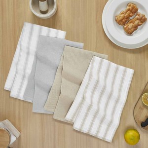 New Trending 100% Cotton Plain White <b>Red</b> Striped Design Kitchen Cleaning Everyday Highly Absorb Washable <b>Tea</b> <b>Towels</b> Sustainable - Product Image 6