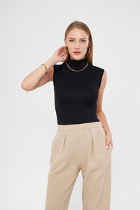 Col roulé sans manches Viscose Body Slim Fit décontracté Relax et élégant sous-vêtement avec fonction anti-boulochage - Product Image 6