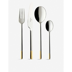 Ensemble de couverts design simple en acier inoxydable couverts argenterie ustensiles de cuisine vaisselle vaisselle couleur argent poli miroir - Product Image 1