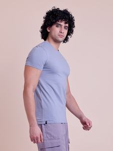 เสื้อยืดคอกลมแขนครึ่งแขนใส่สบายอเนกประสงค์ยืดได้พื้นฐานจำเป็นสำหรับชุดลำลองในชีวิตประจำวันทำจากผ้าฝ้าย100% - Product Image 5