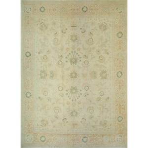 Alfombras de Lana Anudadas a Mano Aalam, Color Beige Marrón, Diseño de Medallón Rectangular, para Uso en el Hogar, Sala de Estar, Pasillo, Entrada, Adolescentes - Pae-1757 - Product Image 1