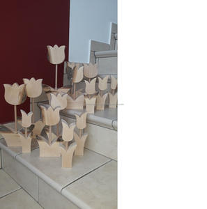 Fleur en bois maison salon décoration de table fait à la main petit artisanat cheval en bois à vendre - Product Image 5