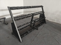 Support de rangement robuste pour haltères, équipement de gym personnalisé, support coulissant pour 20 paires d'haltères