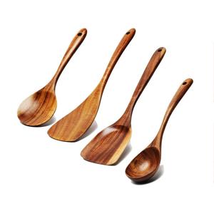 ชามสลัดขนาดใหญ่ 5 ชาม ผลิตภัณฑ์ที่ไม่ซ้ําใคร ชุดเครื่องมือทําครัวไม้มะม่วงอะคาเซียธรรมชาติผลิตในอินเดีย - Product Image 2