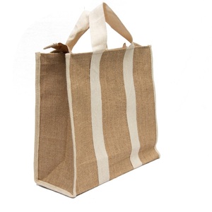 รูปแบบประเภทของแข็งปอกระเจาสีธรรมชาติขายส่งบังคลาเทศผู้ผลิตมาใหม่ที่กำหนดเอง100% ธรรมชาติปอกระเจาถุงช้อปปิ้ง - Product Image 3