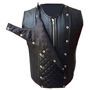 Nuevo Chaleco de Cuero para Motociclista para Hombre, Venta Caliente, Calidad Premium, 100% Cuero, Transpirable, Ecológico, Decoración de Bolsillo para Invierno, a la Moda - Product Image 3