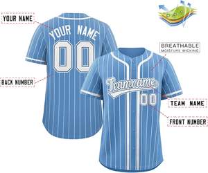Jersey de softbol, ajuste personalizado, abotonado, tela de malla para jóvenes, camisa de béisbol de secado rápido, aparejos, sarga bordada, aspecto de nombre del equipo - Product Image 6