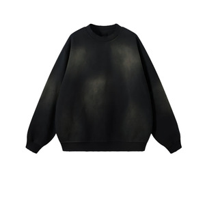 Wash Gradient cuello redondo tendencia otoño Vintage sudaderas con capucha al por mayor cuello redondo manga completa cuello redondo sudaderas para hombres OEM - Product Image 3