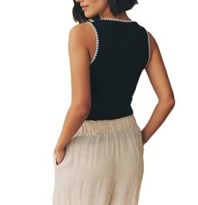 <b>Top</b> Selling New Fashion <b>Women</b> Tank <b>Tops</b> With Logo Slim Fit Plain <b>Long</b> Fitness Workout <b>Tops</b> Breathable Sustainable OEM - Product Image 2