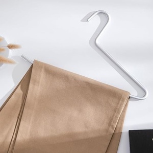 Matte Silvery Coat Hanger Hooks <b>Rails</b> Premium Aluminium <b>Clothes</b> Hooks Hanger <b>For</b> Home Bedroom Shop Shopping Mall <b>Clothes</b> Hanger - Product Image 4