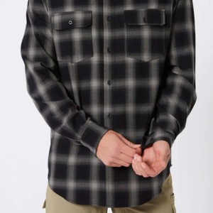 Haute qualité grande taille avant 2 poches 100% coton col rabattu hommes chemises en flanelle coupe régulière couleur personnalisée vêtements de plein air - Product Image 4