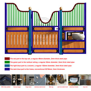 JH E06 Fabricant professionnel personnalisé 8X10 Horse Stall <span class=keywords><strong>Stabe</strong></span> Fronts avec plus sombre - Product Image 5