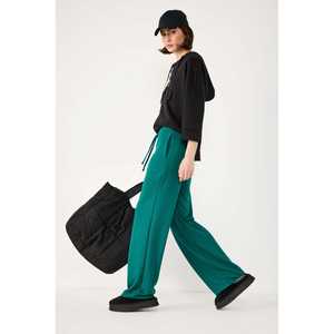 Pantalons décontractés en coton coupe droite - Product Image 2