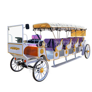 Carruaje de caballos real eléctrico de 4 ruedas para bodas, estilo europeo, calabaza, turismo escénico, recogida en el hotel, 4-6 personas - Product Image 1
