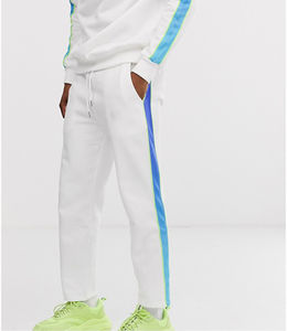 Chándal personalizado para hombre, ropa de calle para niños, chándal de Color lateral con empalme de media cremallera, chándal de alta calidad con raya de sublimación - Product Image 2