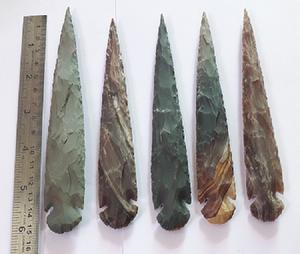 Vente en gros de 10 pouces d'agate indienne pierre semi-précieuse artisanat en pointe de flèche silex pierre précieuse style mascotte - Product Image 6
