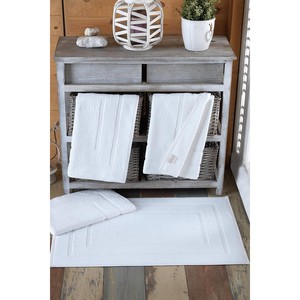 Varol Odelia Series 4-Piece Foot Towel <b>Set</b> 50x70 cm 250g White Terry Cloth Skin-Friendly and Woven for Home Use - Product Image 1