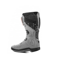 Zapatos de moto hechos a medida de alta calidad impermeables transpirables de cuero genuino plano PU invierno Motocross botón hasta la rodilla PVC