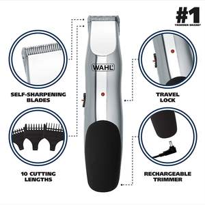 Tondeuse à barbe et moustache professionnelle rechargeable sans fil USB en acier inoxydable réglable pour barbier, usage domestique et camping-car - Product Image 5