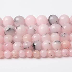 Wholesale Natural <b>Jade</b> Pink Opal Gemstone Beads Round Size 8mm for Diy Jewelry Making Beadsnfashion - Product Image 1